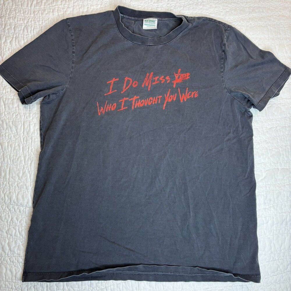 Guess x Trippie Redd "I do miss you" men's graphic tee Sz L short sleeve cotton
